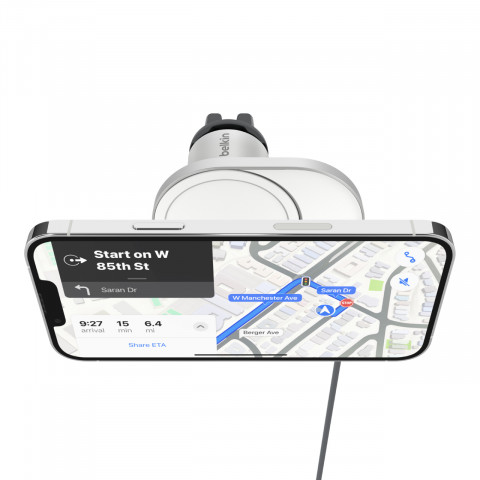 BELKIN ŁADOWARKA SAMOCHOD. MAGSAFE QI2 15W, SZARA - Galeria zdjęcie 6