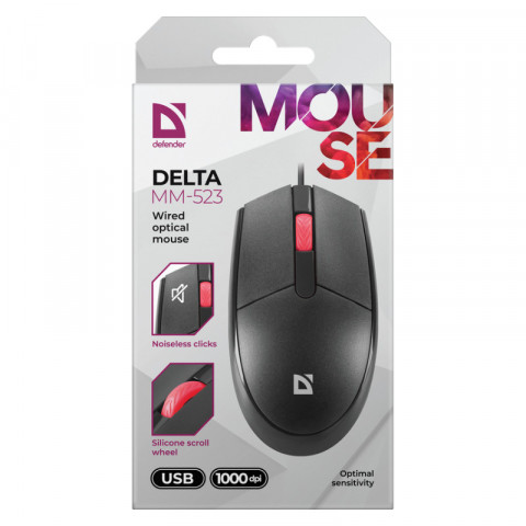 DEFENDER MYSZ DELTA MM-523 CZARNA OPTICAL - Galeria zdjęcie 4