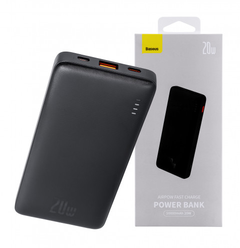 BASUES POWERBANK AIRPOW 10000MAH 20W (CZARNY) - Galeria zdjęcie 1