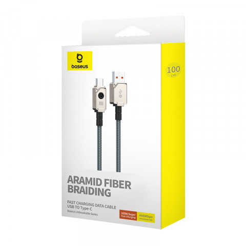Kabel Baseus Unbreakable USB-USB C 100W 1m (biały) - Galeria zdjęcie 7