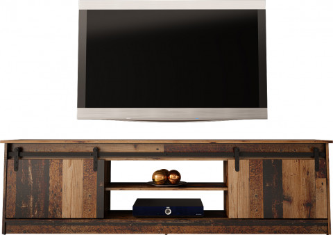 Szafka RTV GRANERO 200x56,7x35 old wood - Galeria zdjęcie 3