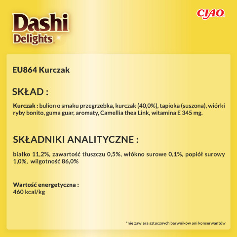  INABA Dashi Delights Kurczak w bulionie - przysmak dla kota - 70 g - Galeria zdjęcie 8
