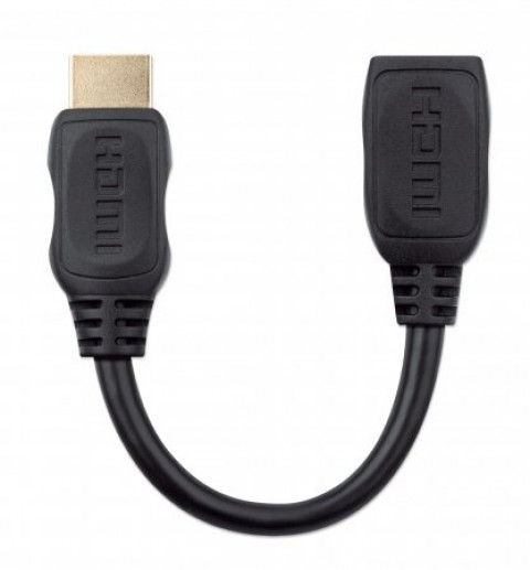 MANHATTAN PRZEDŁUŻACZ KABEL HDMI-HDMI 2.0 M/F 20CM - Galeria zdjęcie 4