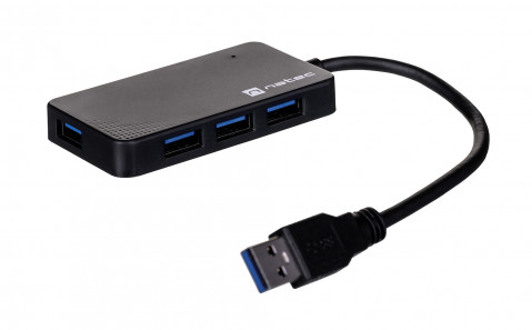 NATEC HUB USB 3.0 MOTH (4-PORTY, CZARNY) - Galeria zdjęcie 2