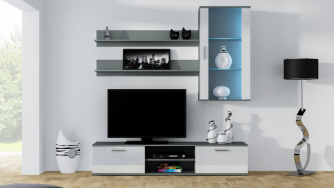 Zestaw meblowy SOHO 5 szary/biały połysk - Galeria zdjęcie 2