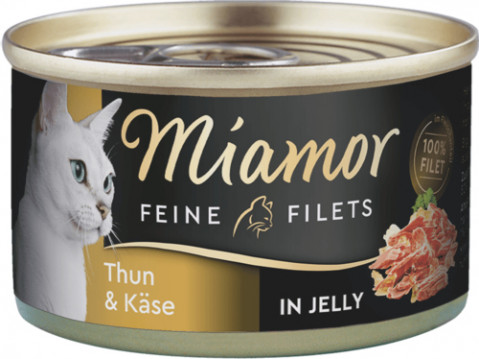 MIAMOR Feine Filets - filety mięsne tuńczyk z serem - mokra karma dla kota - 100 g - Galeria zdjęcie 1
