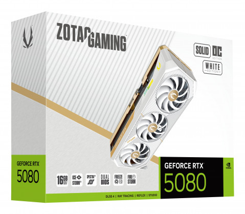 Karta graficzna ZOTAC GAMING GeForce RTX 5080 SOLID OC 16GB White (ZT-B50800Q-10P) - Galeria zdjęcie 7