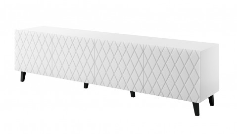 Szafka RTV ASTI 200x42x52 biały mat - Galeria zdjęcie 1