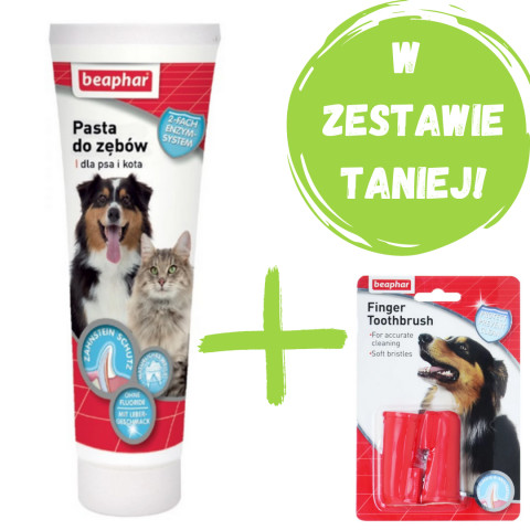 BEAPHAR - pasta do zębów dla psa i kota - 100g + szczoteczka do zębów - Galeria zdjęcie 1