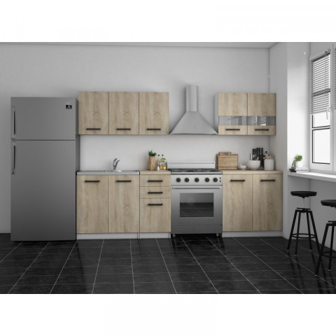 KUCHNIA SET 2M BIAŁY MAT/ SONOMA - Galeria zdjęcie 4