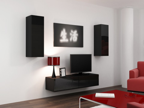 Zestaw meblowy VIGO 7 czarny/czarny połysk - Galeria zdjęcie 1