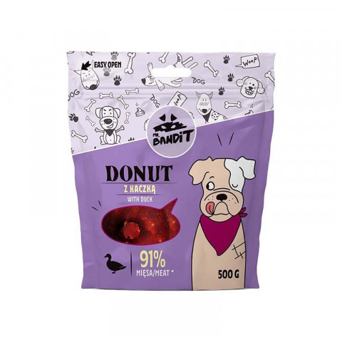 MR. BANDIT Donut z kaczką - przysmak dla psa - 500g - Galeria zdjęcie 1