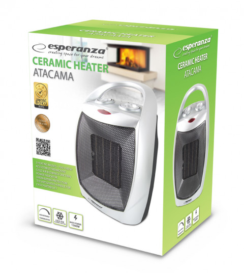 ESPERANZA TERMOWENTYLATOR CERAMICZNY 750/1500W ATA - Galeria zdjęcie 5