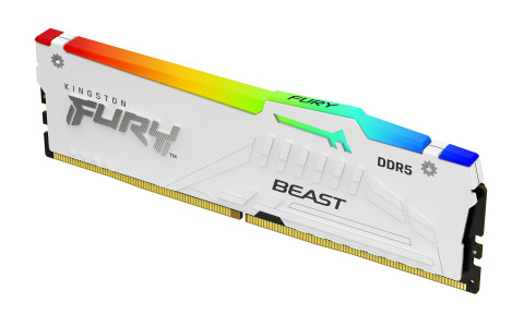 KINGSTON DDR5 32GB 6000MT/s CL36 DIMM (Kit of 2) FURY Beast White RGB EXPO - Galeria zdjęcie 2