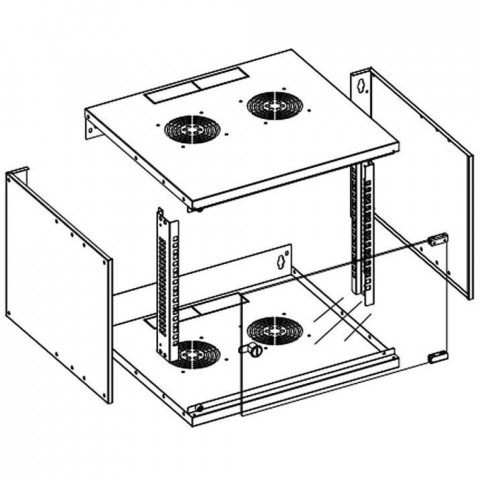 TECHLY SZAFKA WISZĄCA ECO 19 6U/450MM ZMONTOWANA S - Galeria zdjęcie 6