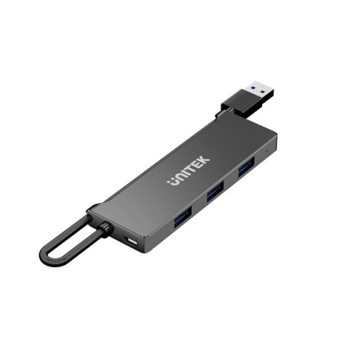 UNITEK HUB USB-A 4X USB-A 5 GBPS, CZARNY - Galeria zdjęcie 2