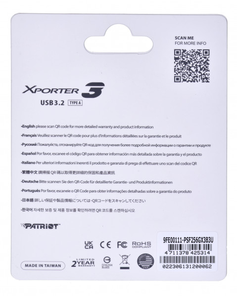 PARTIOT FLASHDRIVE Xporter 3 256GB Type A USB3.2 - Galeria zdjęcie 5