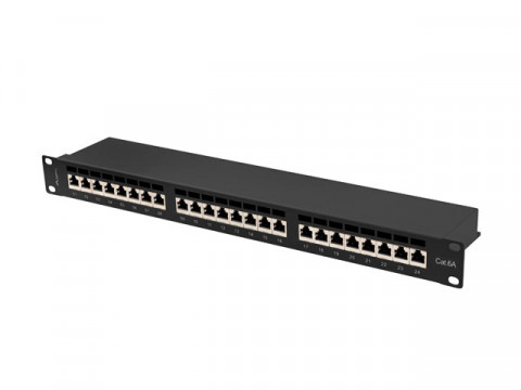 LANBERG PATCH PANEL 24 PORT 1U 19" KAT.6A FTP - Galeria zdjęcie 3