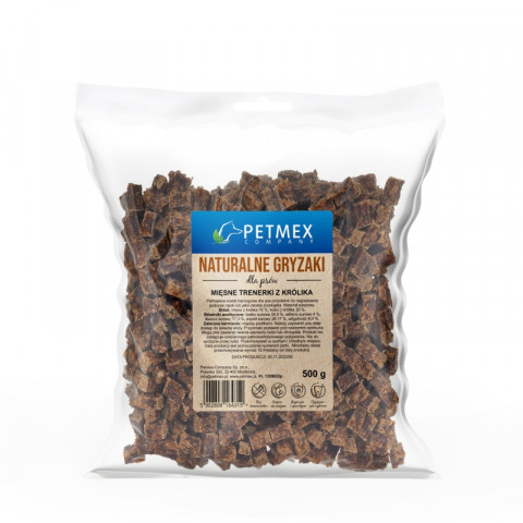PETMEX Mięsne trenerki z królika - przysmak dla psa - 500 g - Galeria zdjęcie 1