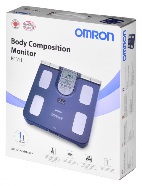 Waga z analizatorem składu ciała Omron Body Comp Monitor BF511 Blue HBF-511B-E - Galeria zdjęcie 9