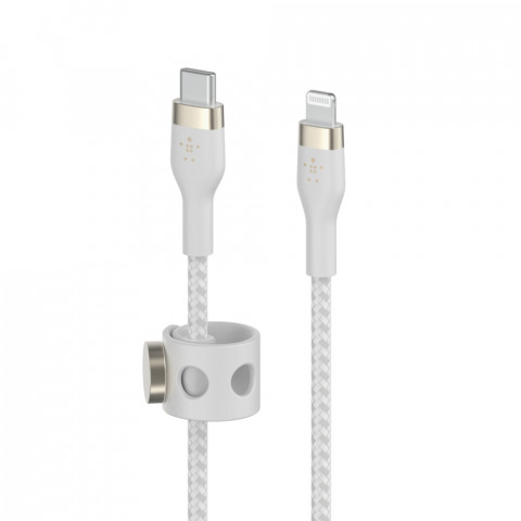 Kabel Belkin BoostCharge Pro Flex USB-C Cable with Lightning Connector 3m Silicone oplot White - Galeria zdjęcie 2