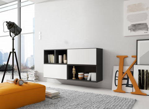 Zestaw meblowy ROCO 15 czarny/czarny/biały - Galeria zdjęcie 1