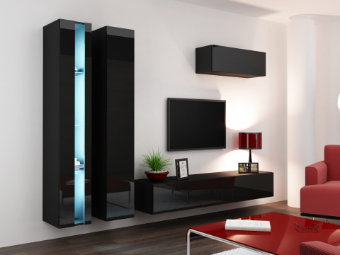 Zestaw meblowy VIGO NEW 1 czarny/czarny połysk - Galeria zdjęcie 1