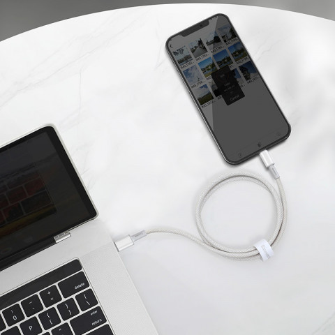 BASEUS KABEL USB-C DO LIGHTNING 20W, 5A, 1M(BIAŁY) - Galeria zdjęcie 7