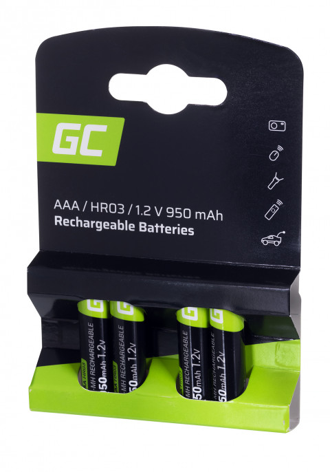 GREEN CELL AKUMULATORKI PALUSZKI 4X AAA R3 950MAH - Galeria zdjęcie 2