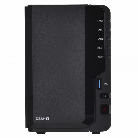 NAS Synology DS224+; Tower; 2x (3.5" SATA HDD); Intel Celeron J4125;,2GB DDR4 (max. 6GB), 2x 1GbE RJ-45 - Galeria zdjęcie 2