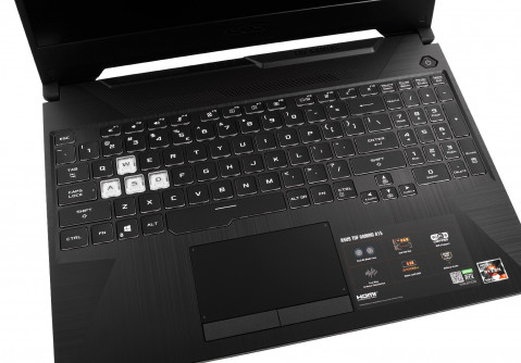 ASUS TUF Gaming A15 FA506NC-HN016 Ryzen 5 7535HS 15,6"FHD 144Hz Value IPS-level 250nits AG 16GB DDR5 4800 SSD512 GeForce RTX 3050 4GB WLAN+BT LAN Cam720p 48WHrs NoOS Graphite Black - Galeria zdjęcie 4