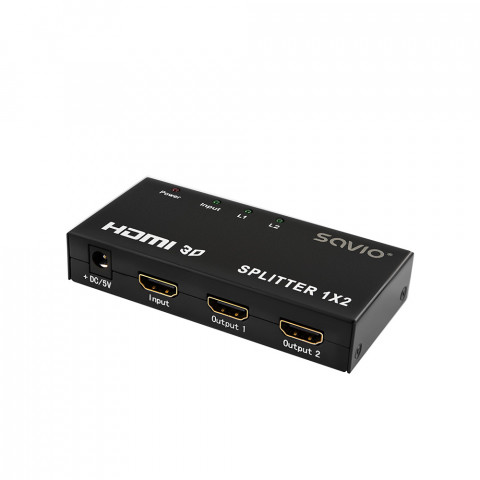 Splitter Savio CL-42 ( wejścia: 1 x HDMI (F) wyjśćia: 2 x HDMI (F) 1920x1200pix 340MHz ) - Galeria zdjęcie 3
