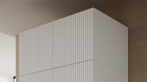 Szafa PAFOS 2D NADSTAWKA 90x55,5x45 biały mat - Galeria zdjęcie 3