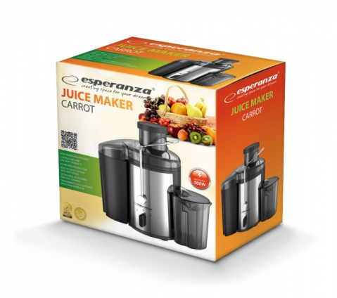 Sokowirówka Esperanza Carrot EKJ002 (500W czarny/inox) - Galeria zdjęcie 5