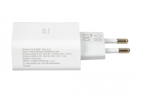 ŁADOWARKA SIECIOWA I-BOX C-36 PD20W - Galeria zdjęcie 2