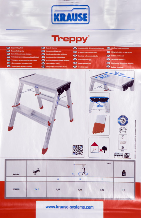 TREPPY 2x2 schodki dwustronne składane KRAUSE - Galeria zdjęcie 2