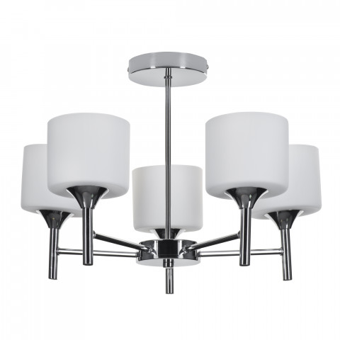 Żyrandol klasyczna lampa sufitowa wisząca Activejet MIRA Chrom 5xE27 do salonu - Galeria zdjęcie 2