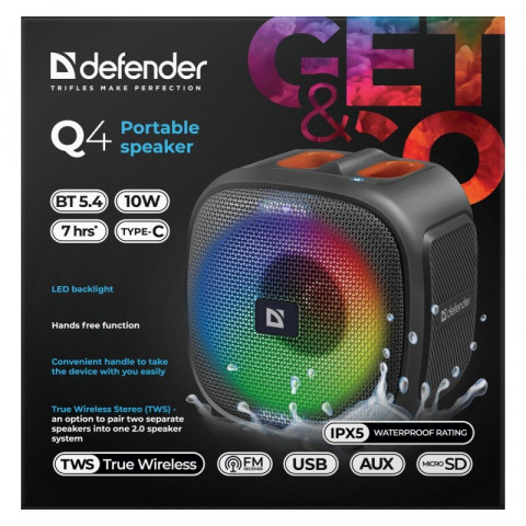 DEFENDER GŁOŚNIK Q4 BLUETOOTH 10W - Galeria zdjęcie 9