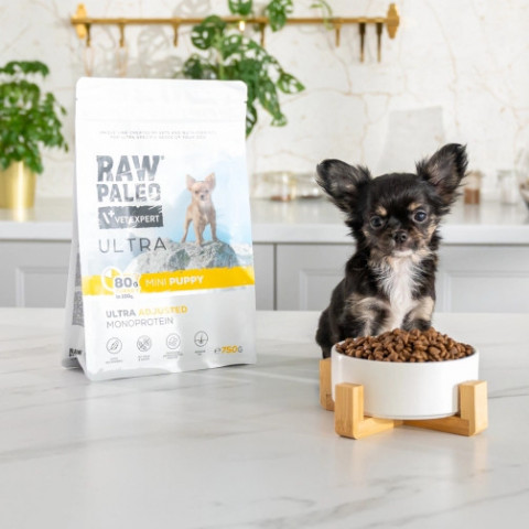 VET EXPERT Raw Paleo Ultra Mini Puppy Indyk - sucha karma dla szczeniąt - 750g - Galeria zdjęcie 5