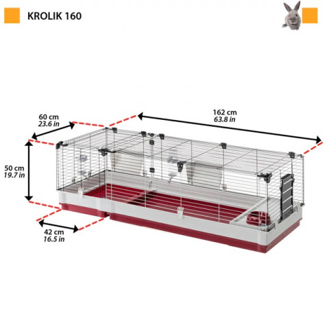 FERPLAST Krolik 160 - klatka dla królika - Galeria zdjęcie 2