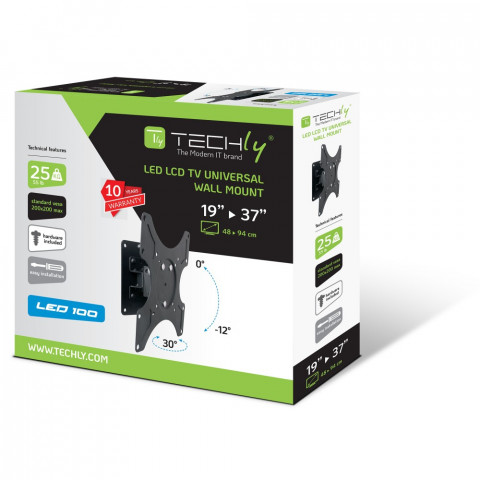 TECHLY UCHWYT ŚCIENNY TV LED/LCD 17-37 CALI 25KG O - Galeria zdjęcie 2
