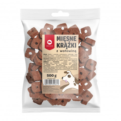 MACED Mięsne krążki z wołowiną - przysmak dla psa - 500g - Galeria zdjęcie 1