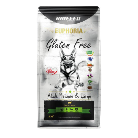 BIOFEED Euphoria Gluten Free Adult medium & large Jagnięcina - sucha karma dla psa - 12 kg - Galeria zdjęcie 1
