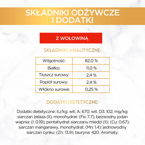 Gourmet Gold Sauce Delight z wołowiną - mokra karma dla kota - puszka - 85 g - Galeria zdjęcie 11