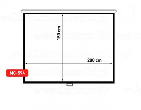 Maclean ekran projekcyjny 100" 4:3 200x150 auto-lock biały matowy ściana lub sufit mc-594 mc-594 - Galeria zdjęcie 2