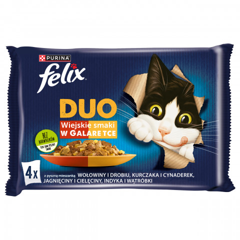 FELIX Fantastic Duo Mięso - mokra karma dla kota - 4x85g - Galeria zdjęcie 1