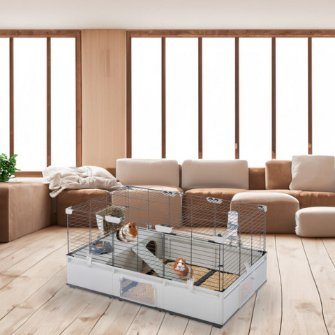 FERPLAST Modular 2 - klatka dla królika i świnki morskiej - 109 x 72 x 56cm - Galeria zdjęcie 4