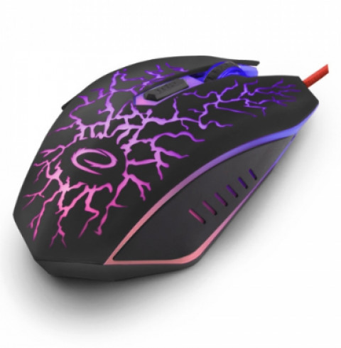Mysz przewodowa Esperanza optyczna LIGHTNING EGM211R 2400dpi czarna - Galeria zdjęcie 3