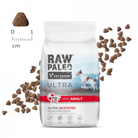 VetExpert Raw Paleo Ultra Beef Mini Adult - Karma sucha dla psów - 8kg - Galeria zdjęcie 3