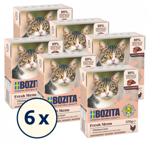 BOZITA Fresh Menu Wątróbka kurczaka w sosie - mokra karma dla kota 6x370g - Galeria zdjęcie 2
